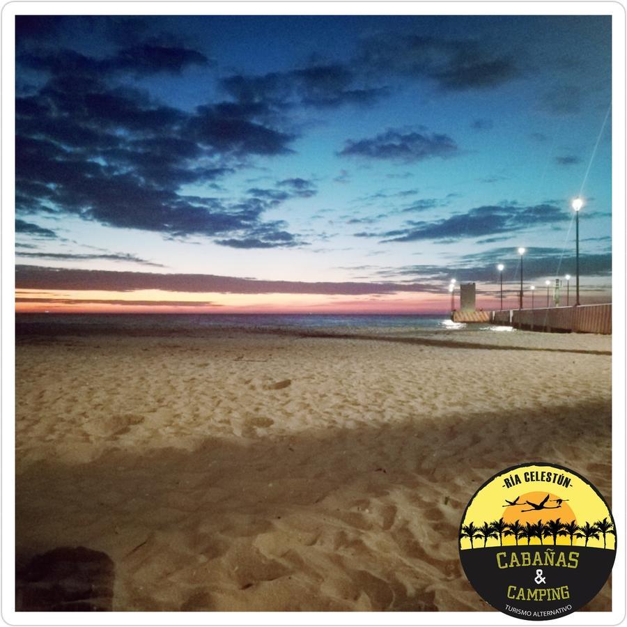 Cabanas Camping Ria Celestun Exterior foto